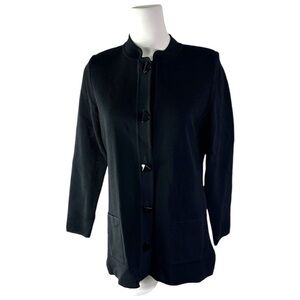 Misook black Button Cardigan Sweater Size Medium small
